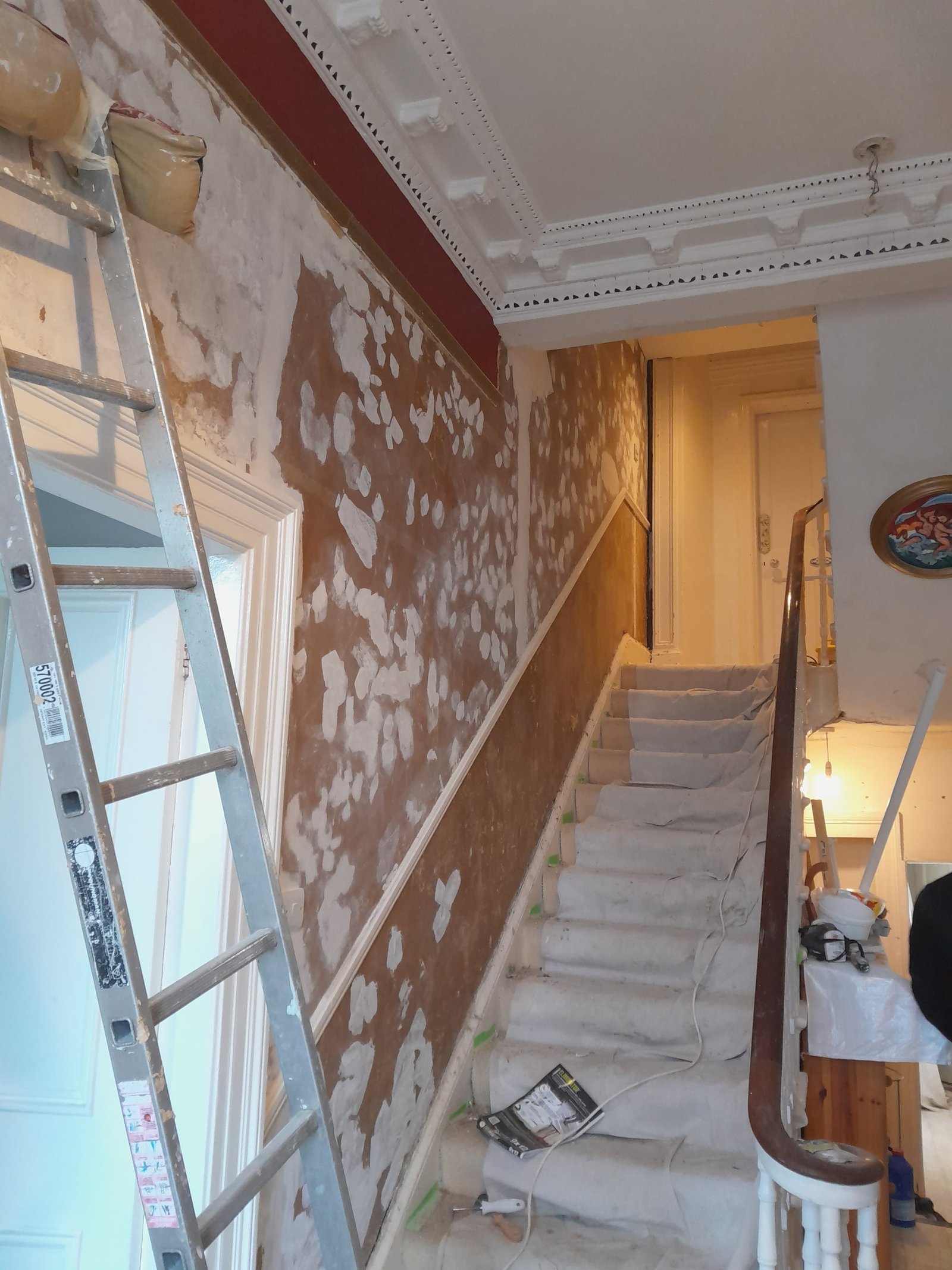Victorian hallway before work