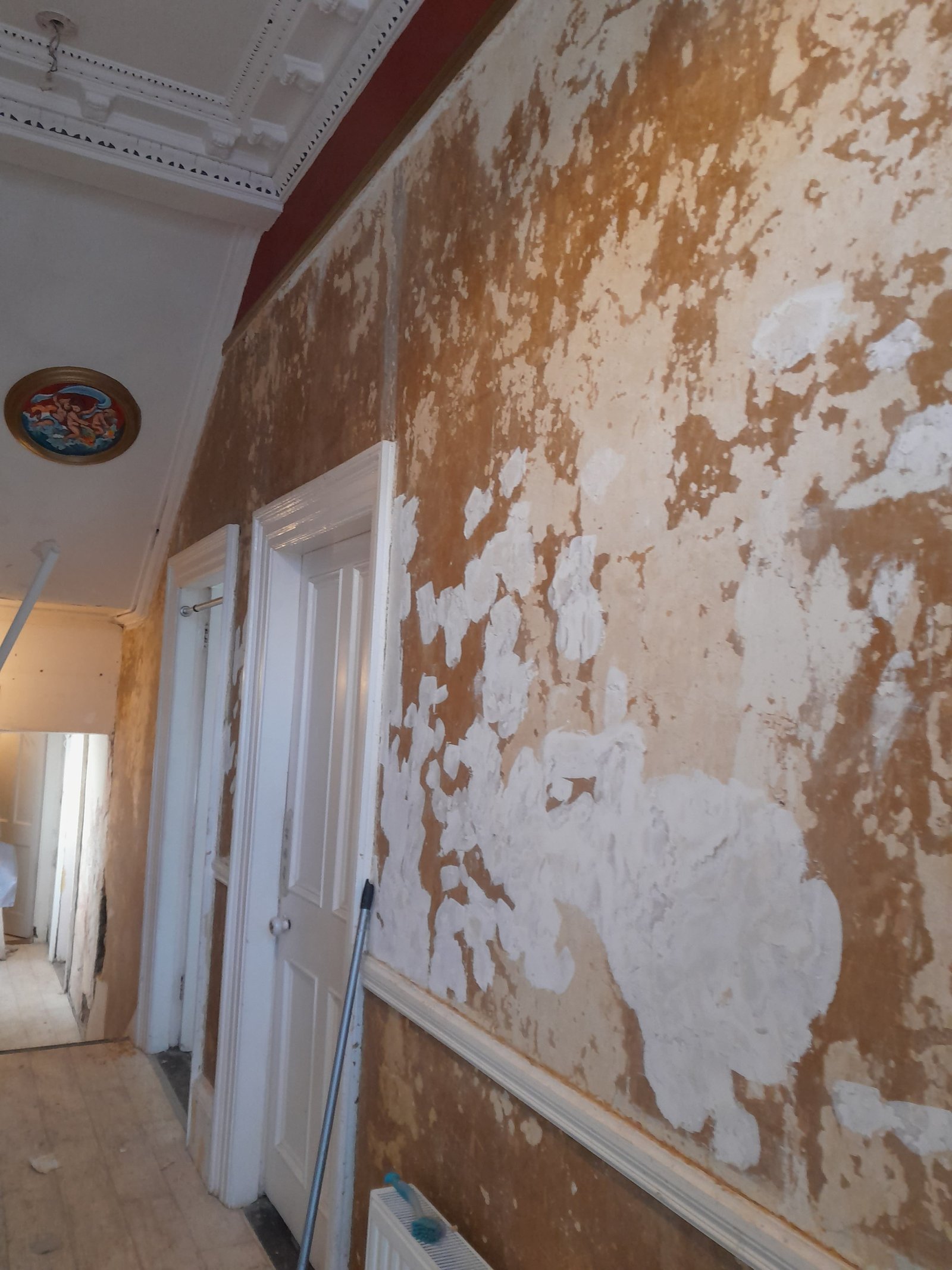 Victorian wall before restoration